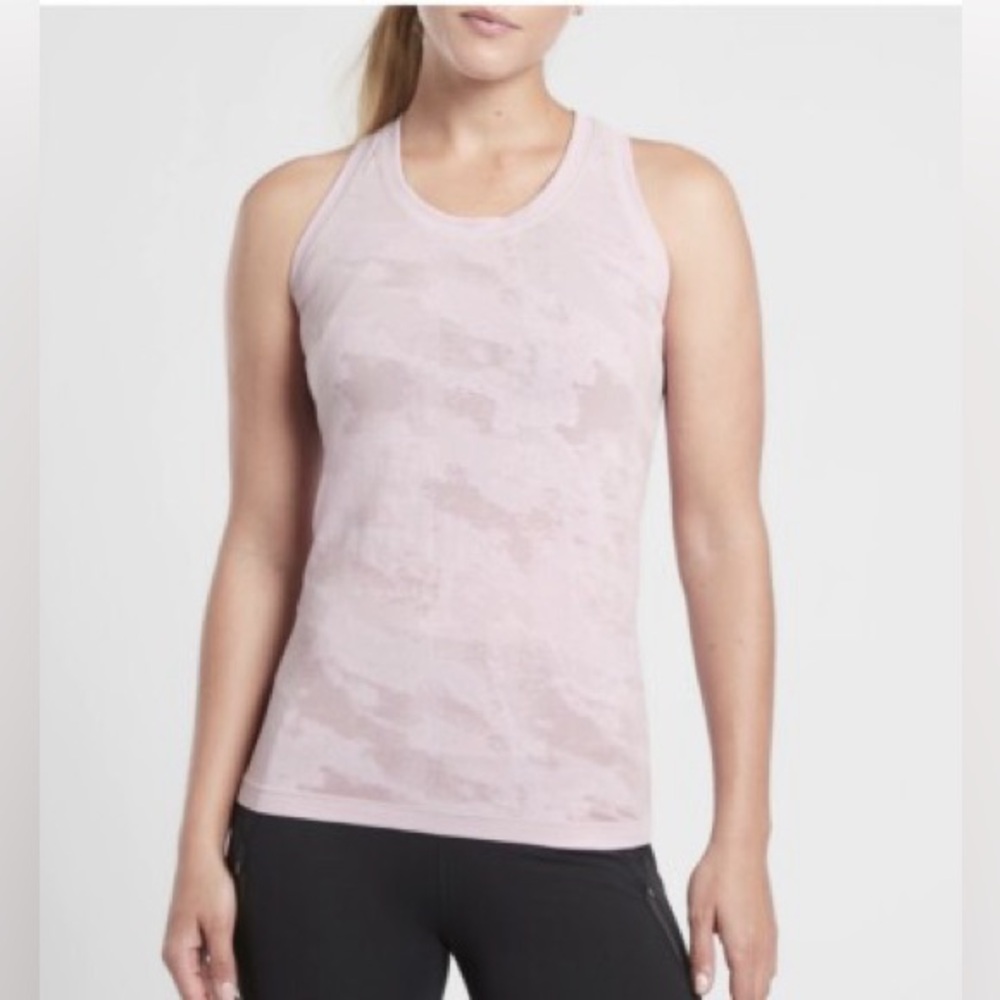 Athleta Momentum Seamless Pink Camo Tank